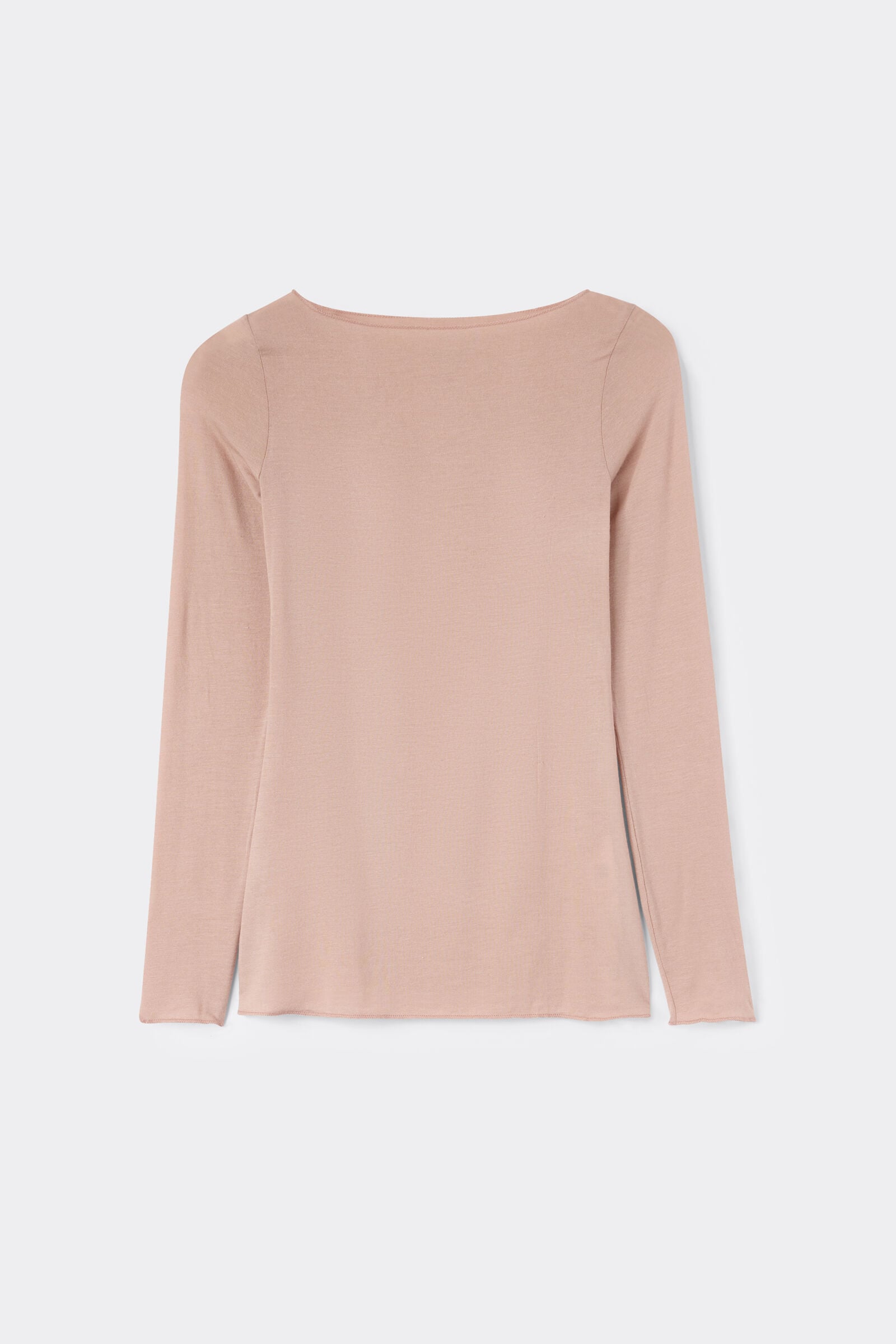 Boat Neck Modal Cashmere Ultralight Top - Macaron Rose