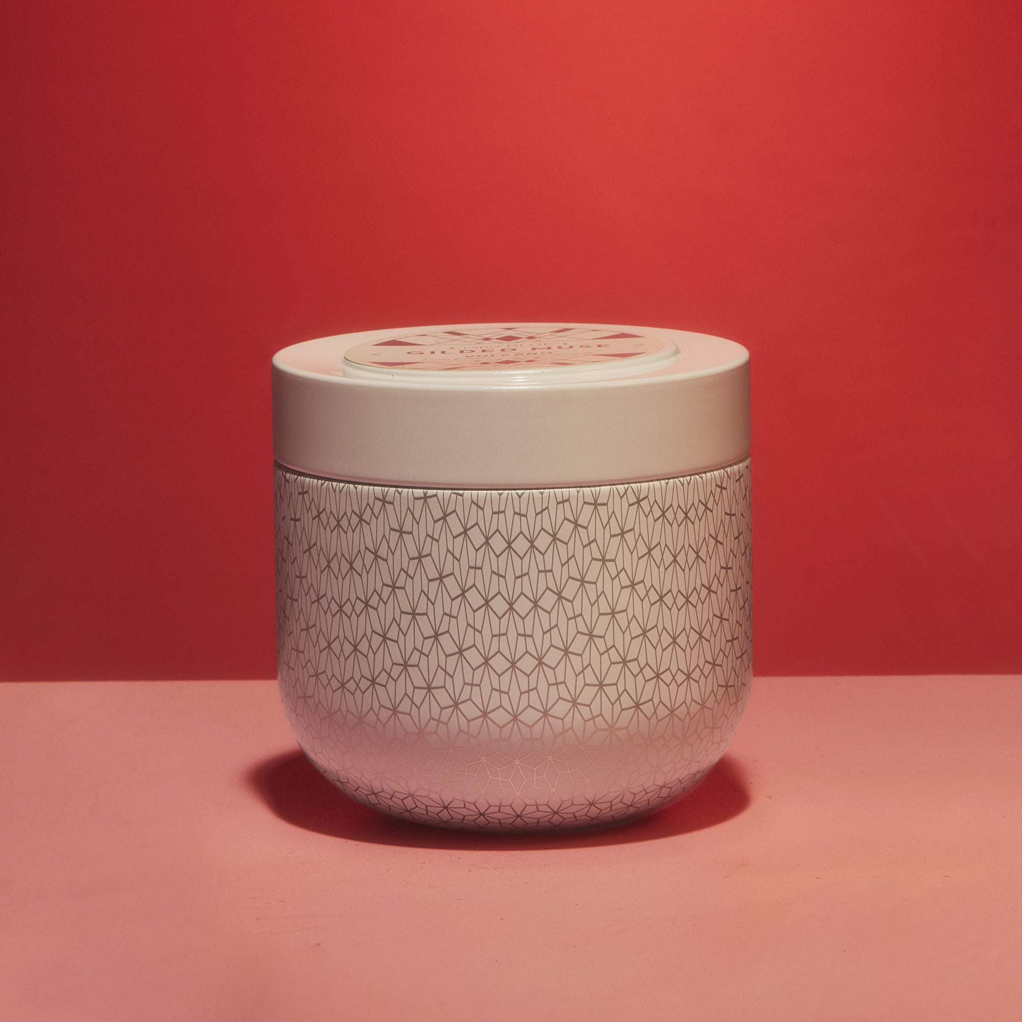 Volcano White Opal Gilded Tin Candle