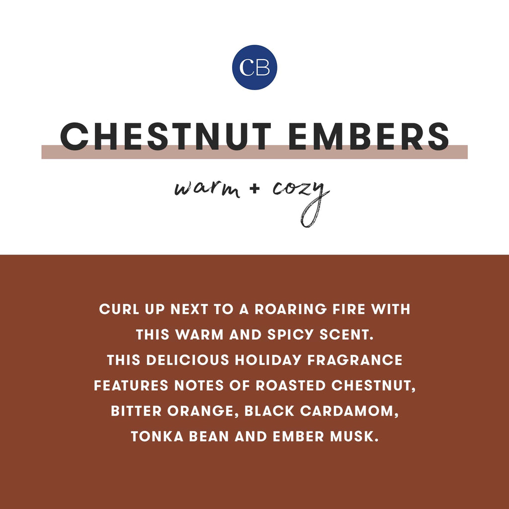 Chestnut Embers Holiday Mercury Inverted Candle
