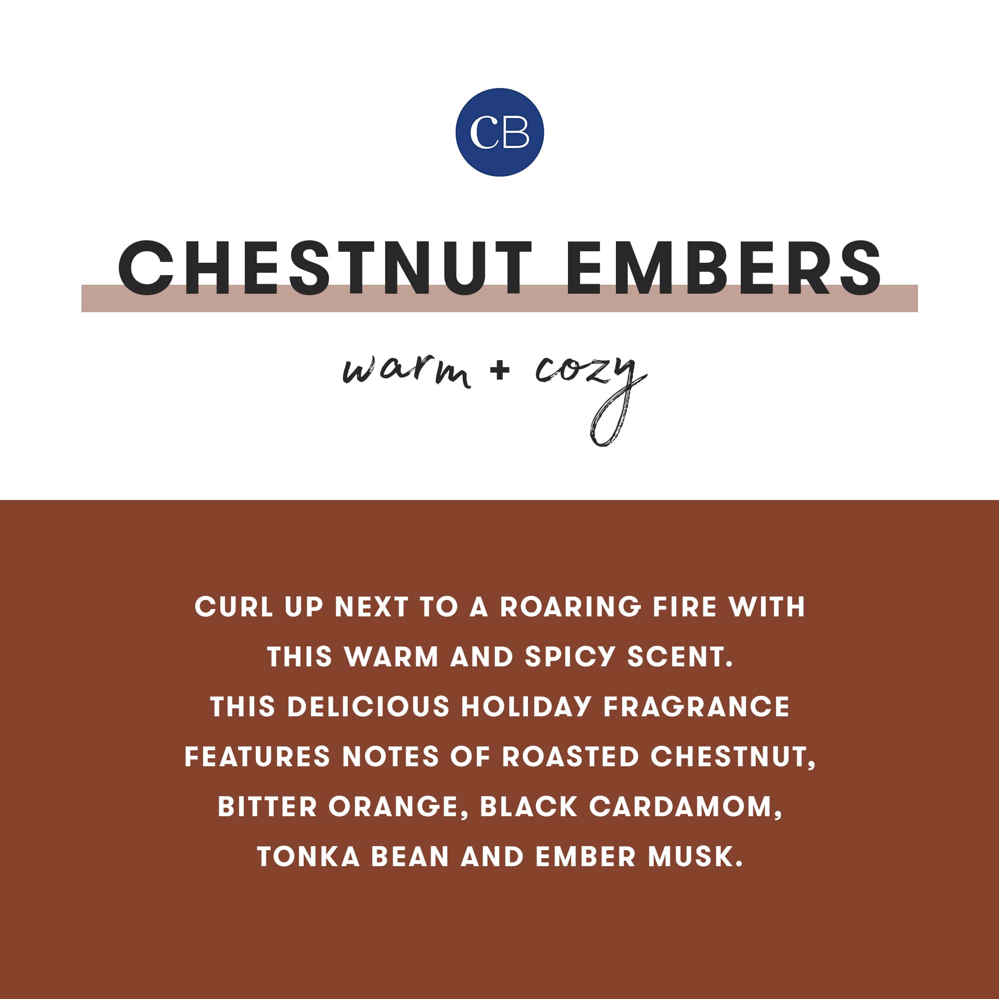 Chestnut Embers Holiday Mercury Inverted Candle