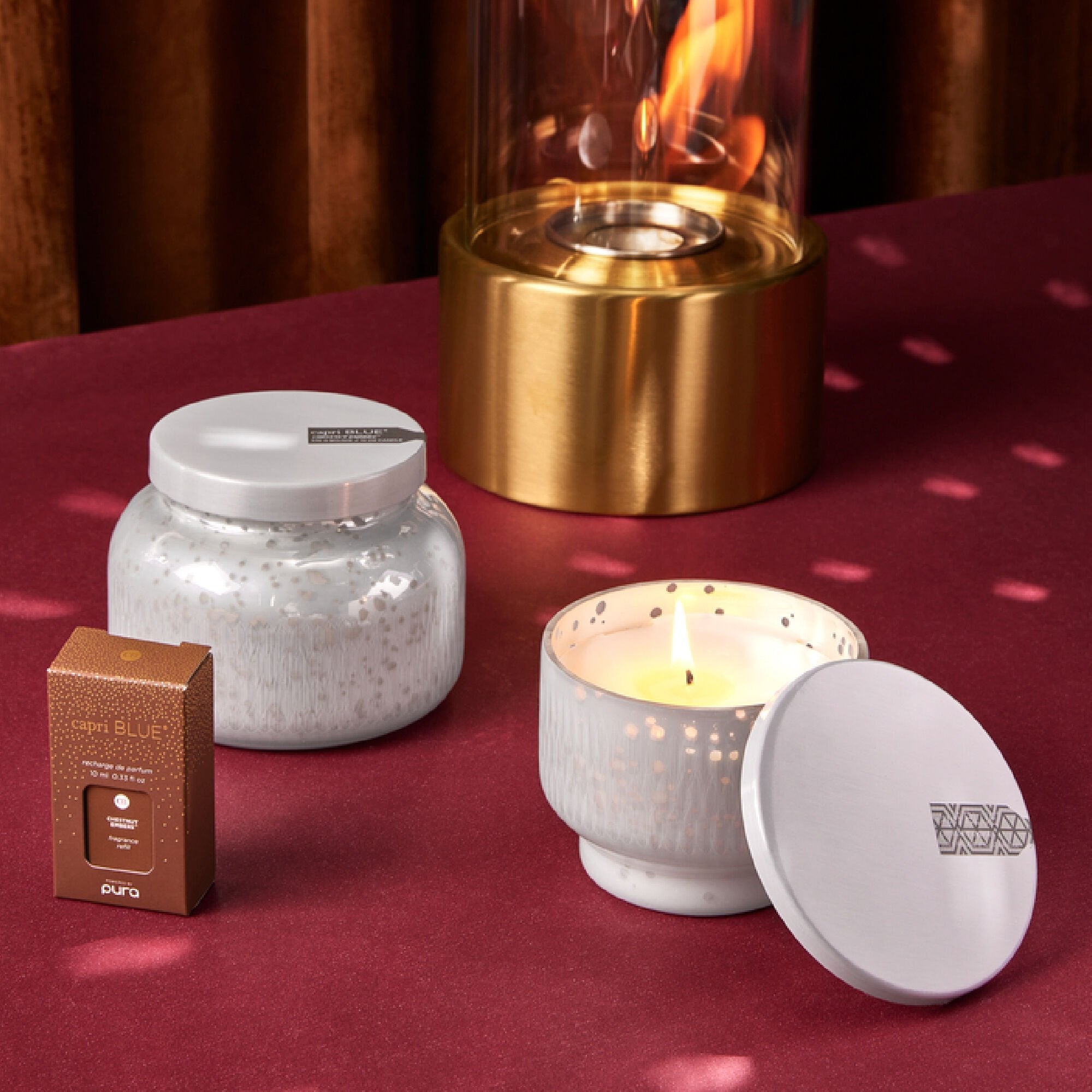 Chestnut Embers Holiday Mercury Inverted Candle