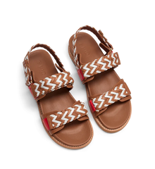 Cygnet Ice Blue Mix Leather Chunky Sandals