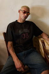 AFENDS Mens Zero Six - Mesh Jersey Boxy Tee - Black