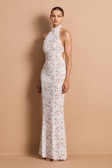 Delphine Lace Halter Gown