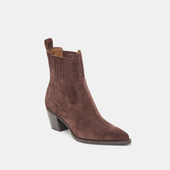 Slim Booties Mahogany Suede