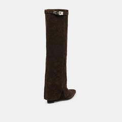 Aggy Boots Dk Brown Suede