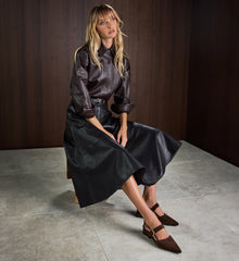 Eider Espresso Brown Suede Flats