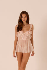 Enora Pink Babydoll Set