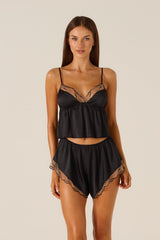 Ester Black Camisole Set