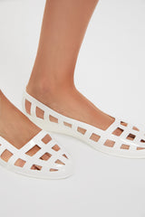 White Elli Ballerina Flats