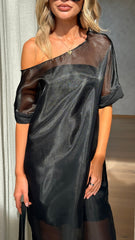 Baelin Sheer Maxi Dress - Black