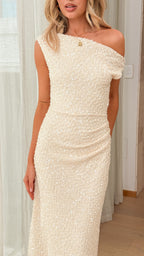 Gigi Sequins Maxi Dress - Champagne