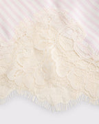 Bra-Free Bella Lace-Trim Satin Cami - Light Pink Stripe
