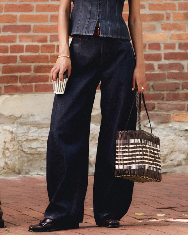 Drapey Rigid  High Rise Ultra Barrel Jean - Rinse