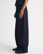 Drapey Rigid  High Rise Ultra Barrel Jean - Rinse