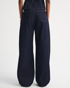 Drapey Rigid  High Rise Ultra Barrel Jean - Rinse