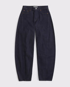 Drapey Rigid  High Rise Ultra Barrel Jean - Rinse