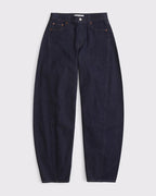 Drapey Rigid  High Rise Ultra Barrel Jean - Rinse
