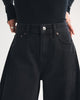 Drapey Rigid High Rise Ultra Barrel Jean - Black