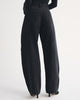 Drapey Rigid High Rise Ultra Barrel Jean - Black