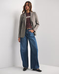 Drapey Rigid High Rise Ultra Barrel Jean - Dark