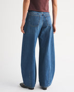 Drapey Rigid High Rise Ultra Barrel Jean - Dark