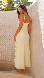 Kiyah Midi Dress - Yellow
