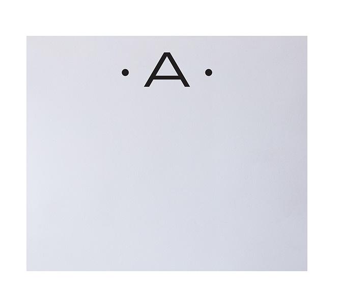 Black Initial Large Notepad