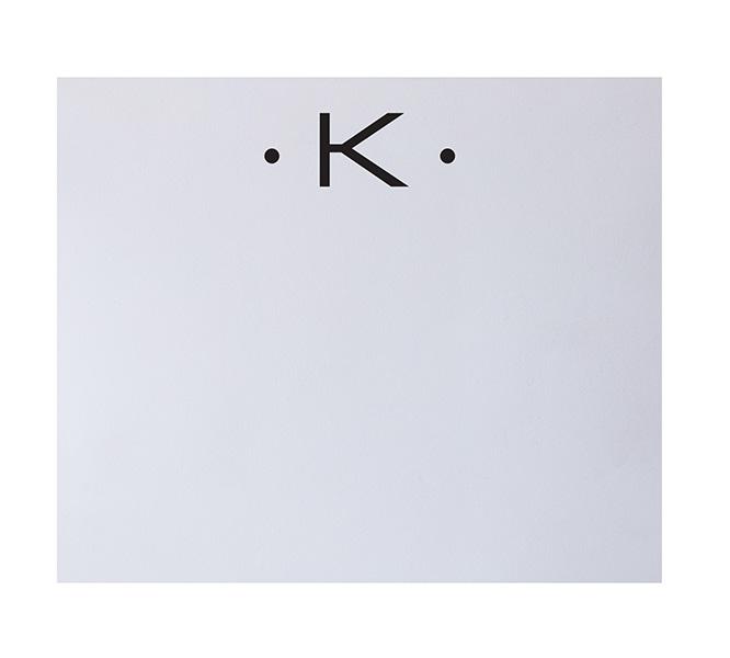 Black Initial Large Notepad