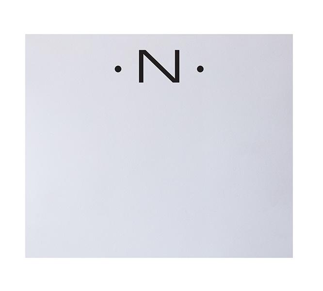 Black Initial Large Notepad
