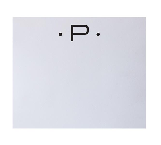 Black Initial Large Notepad