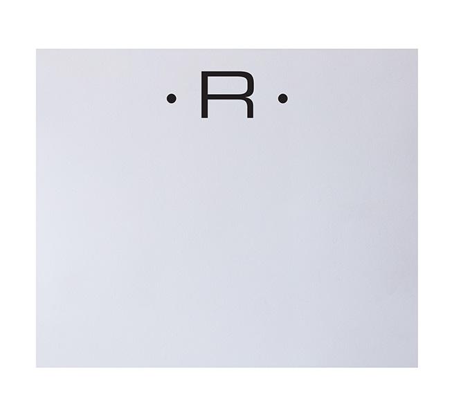 Black Initial Large Notepad