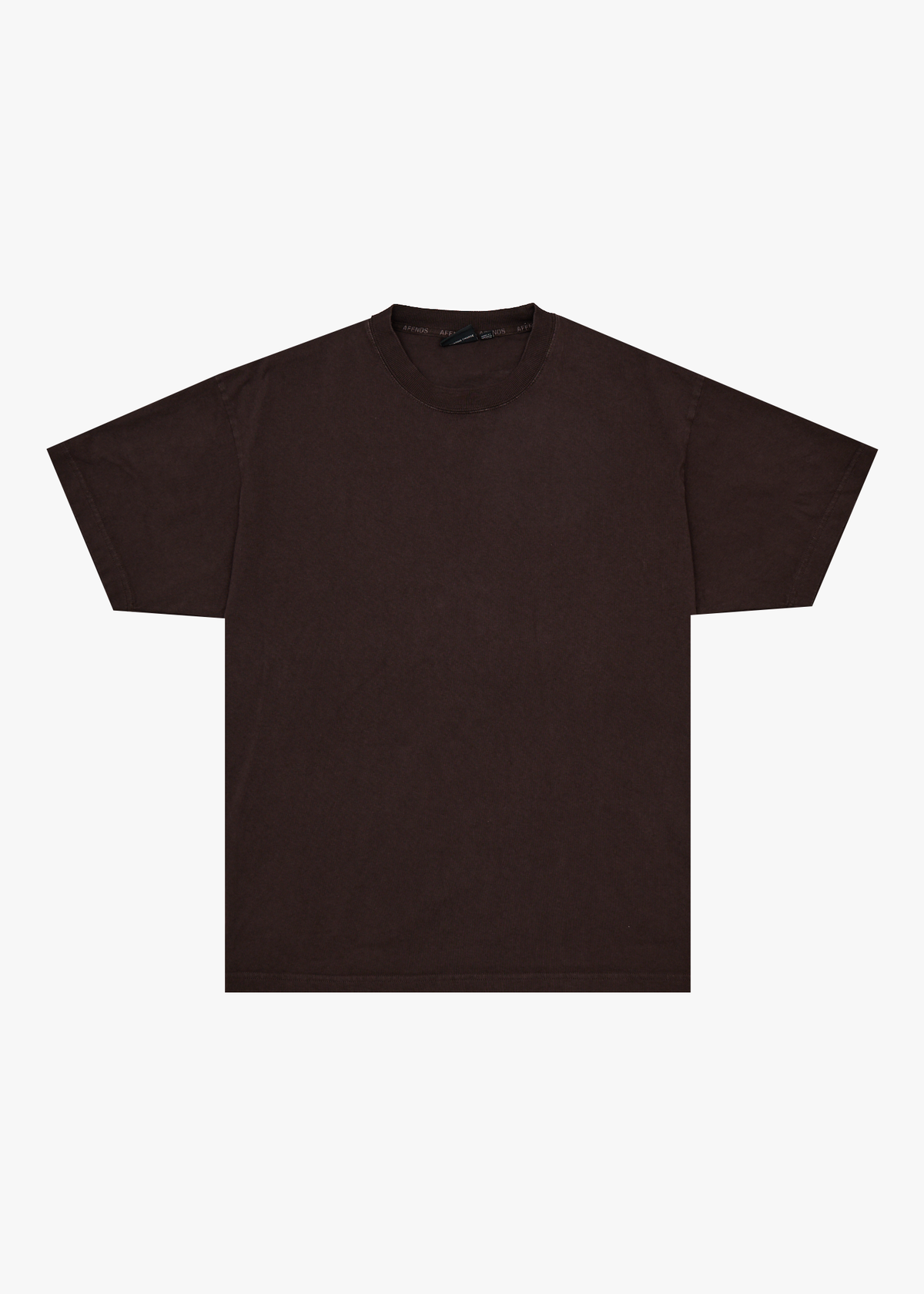 AFENDS Mens Genesis - Heavyweight Boxy Tee - Washed Coffee