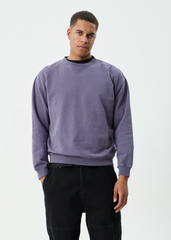 AFENDS Mens Genesis - Crew Neck - Vintage Aubergine
