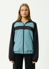 AFENDS Mens Spicy - Sports Spray Jacket - Ocean Spray
