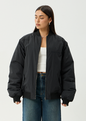 AFENDS Mens No More Bombs - Bomber Jacket - Black