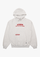 AFENDS Mens Wonders - Boxy Pull On Hood - Grey Marle