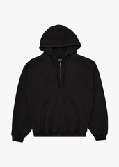 AFENDS Mens Residence - Heavyweight Boxy Zip Hood - Stone Black