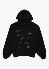 AFENDS Mens Leap - Boxy Pull On Hood - Black
