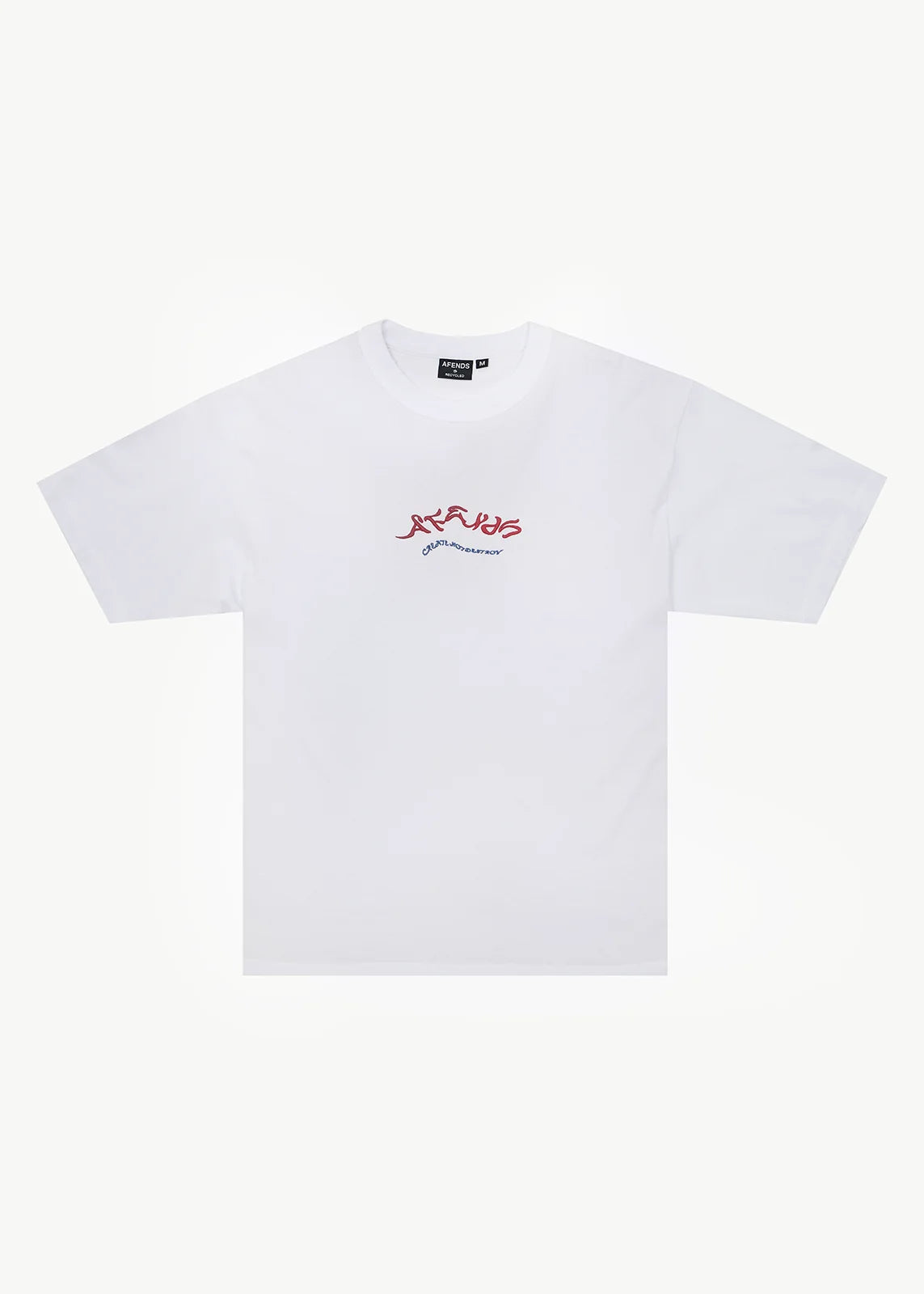 AFENDS Mens Consider - Heavyweight Boxy Tee - White