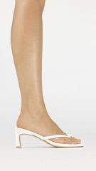 Madina Heel - Cream Linen