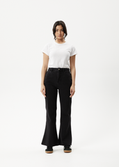 AFENDS Womens Marsha - Denim Slim Flared Jean - Washed Black