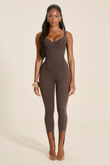 The Hourglass Corset Top in Brown