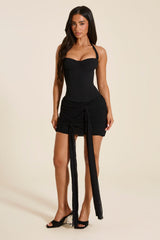 The Zadie Lace Up Corset Top in Black