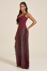 The Hourglass Corset Top in Wine