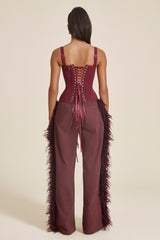 The Hourglass Corset Top in Wine