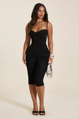The Everly Lace Up Corset Top in Black