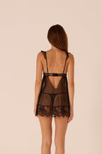 Odette Black Babydoll Set