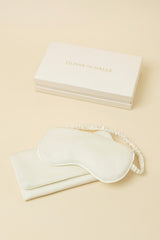 Audrey Aspen Ivory Eye Mask in Cashmere