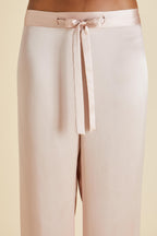 Coco Oyster Ivory Pajamas in Silk Satin